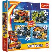 Puzzle - Trefl 34267 Puzzle Blaze i Megamaszyny 4w1 4 układanki 207 elementów 34267 - miniaturka - grafika 1