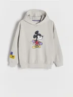 Bluzy dla chłopców - Reserved - Bluza z kapturem Mickey Mouse - jasnoszary - miniaturka - grafika 1