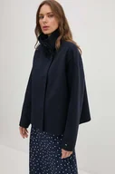 Kurtki damskie - Tommy Hilfiger kurtka wełniana kolor granatowy przejściowa oversize WW0WW42138 - miniaturka - grafika 1