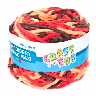 Craft with Fun Ozdoba dekoracyjna Mulina Giga 170g 5mm Czerw Mix6/60 - Pozostałe akcesoria dla plastyków - miniaturka - grafika 1