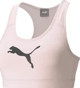 Bielizna sportowa damska - Puma Stanik sportowy Mid Impact 4Keeps Bra różowy 520304 36 S - miniaturka - grafika 1