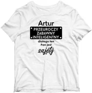 Gadżety dla niej i dla niego - Koszulka Przeuroczy zabawny inteligentny - dlatego ten pan jest zajęty - miniaturka - grafika 1