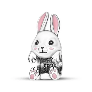 Zawieszka Srebro 925 Charms Koralik Do Pandora Królik Króliczek - Wisiorki - miniaturka - grafika 1