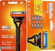 Maszynki do golenia i wkłady - Gillette Fusion 5 ostrza 10 sztuk + maszynka oryginał wkłady nożyki - miniaturka - grafika 1