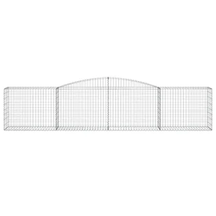 Kosze gabionowe, 10 szt, 400x50x80/100 cm, galwanizowane żelazo - Ogrodzenia - miniaturka - grafika 5