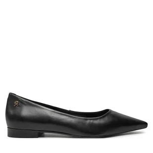 Baleriny Tommy Hilfiger Th Pointy Ballerina FW0FW08291 Czarny - Baleriny - miniaturka - grafika 1