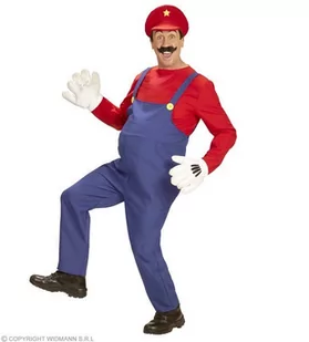 Widmann Super plumber Costume Large for Fancy Dress 8003558087037 - Stroje karnawałowe - miniaturka - grafika 1
