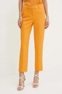 Morgan spodnie PRELI.F damskie kolor pomarańczowy dopasowane high waist PRELI.F - Spodnie damskie - miniaturka - grafika 1