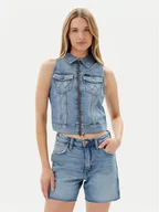 Kamizelki damskie - Wrangler Kamizelka 112362590 Niebieski Slim Fit - miniaturka - grafika 1