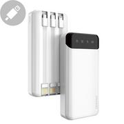 Powerbanki - Dudao pojemny powerbank z 3 wbudowanymi kablami 20000mAh USB Typ C + micro USB + Lightning biały K6Pro+) hurtel-82317-0 - miniaturka - grafika 1