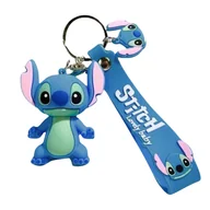 Breloki - Brelok do kluczy Stitch – z postacią z bajki, silikonowy, z paskiem - miniaturka - grafika 1