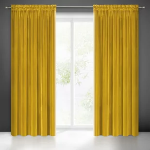 Eurofirany Euro Firany Zasłona 140 x 270 Samanta Musztarda Taśma 1222110 - Zasłony - miniaturka - grafika 1
