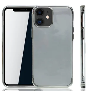 Etui na telefon komórkowy Apple iPhone 12 mini Silver - Clear - TPU Silicone Case Backcover w kolorze Transparent Silver - Etui i futerały do telefonów - miniaturka - grafika 1