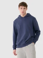 Bluzy męskie - 4F Bluza dresowa nierozpinana z kapturem męska - szara XXL - miniaturka - grafika 1