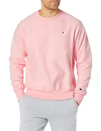 Bluzy męskie - Champion Męska bluza z nadrukiem Reverse Weave Crew, Podkład Pink-y06145, L - miniaturka - grafika 1