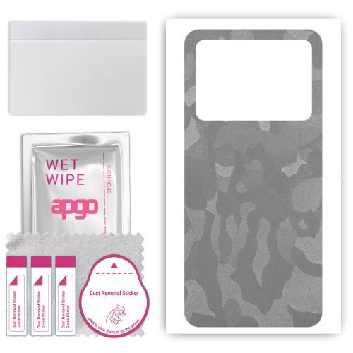 folia naklejka skórka strukturalna na TYŁ do Infinix Note 40 - Moro Camo Srebrny - apgo SKINS