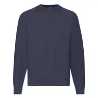 Bluzy męskie - Bluza męska Raglan Sweat Fruit of the Loom - Ciemnogranatowy XXL - miniaturka - grafika 1