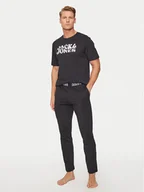 Piżamy męskie - Jack&Jones Piżama Elton 12266998 Czarny Standard Fit - miniaturka - grafika 1