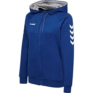 Hummel HMLGO damska bluza z kapturem z bawełny, z zamkiem błyskawicznym, niebieski, xl - Bluzy damskie - miniaturka - grafika 1