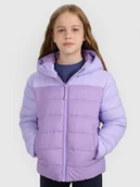 Kurtki i płaszcze dla dziewczynek - 4F Kurtka puchowa z wypełnieniem syntetycznym dziewczęca - fioletowa 158 (12-13 lat) - miniaturka - grafika 1