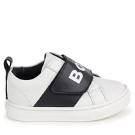 Buty dla chłopców - Sneakersy Boss J50870 S Biały - miniaturka - grafika 1