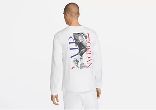 Nike Air Jordan Sport Dna Graphic Long Sleeve Crew White - Koszulki męskie - miniaturka - grafika 1