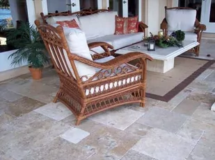 Trawertyn beżowy 3cm Blend mix antykowany 40,6x61x3 taras ogród basen - Kostki brukowe i krawężniki - miniaturka - grafika 1