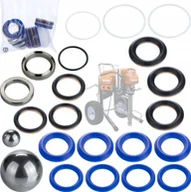 Akcesoria do urządzeń ogrodniczych - Rosfix ZESTAW NAPRAWCZY POMPY USZCZELKI KULKI AGREGAT MALARSKI ROSFIX TORNADO RTR5 - miniaturka - grafika 1