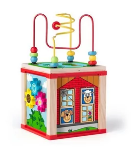 WOODY Kostka aktywności mały domek WD91916 - Zabawki interaktywne dla dzieci - miniaturka - grafika 1