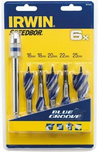 Irwin Zestaw wierteł do drewna Blue Groove 6X (16,18,20,22,25mm) 5szt. 1922007 Z - Wiertła - miniaturka - grafika 1