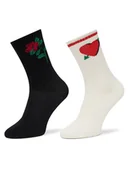 Skarpetki dla dzieci - MINI RODINI Zestaw 2 par wysokich skarpet dziecięcych 2526011000 Kolorowy - miniaturka - grafika 1