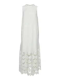 YAS Sukienka letnia Twigsy 26037703 Biały Relaxed Fit - Sukienki - miniaturka - grafika 1