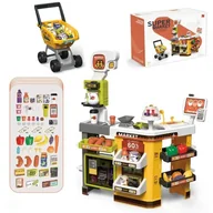 Zabawy w naśladowanie dorosłych - DUŻY SUPERMARKET SKLEP KASA WÓZEK CUKIERNIA LODÓWKA SZRON AKCESORIA - miniaturka - grafika 1