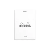 Notesy i bloczki - Blok Rhodia N°12 8,5x12 cm, linie, biały - miniaturka - grafika 1