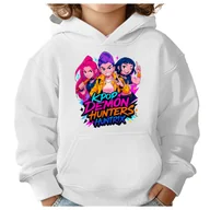 Bluzy dla dziewczynek - BLUZA DZIECIĘCA KPOP DEMON HUNTERS HUNTRIX 146-152 Z KAPTUREM BAWEŁNIANA - miniaturka - grafika 1