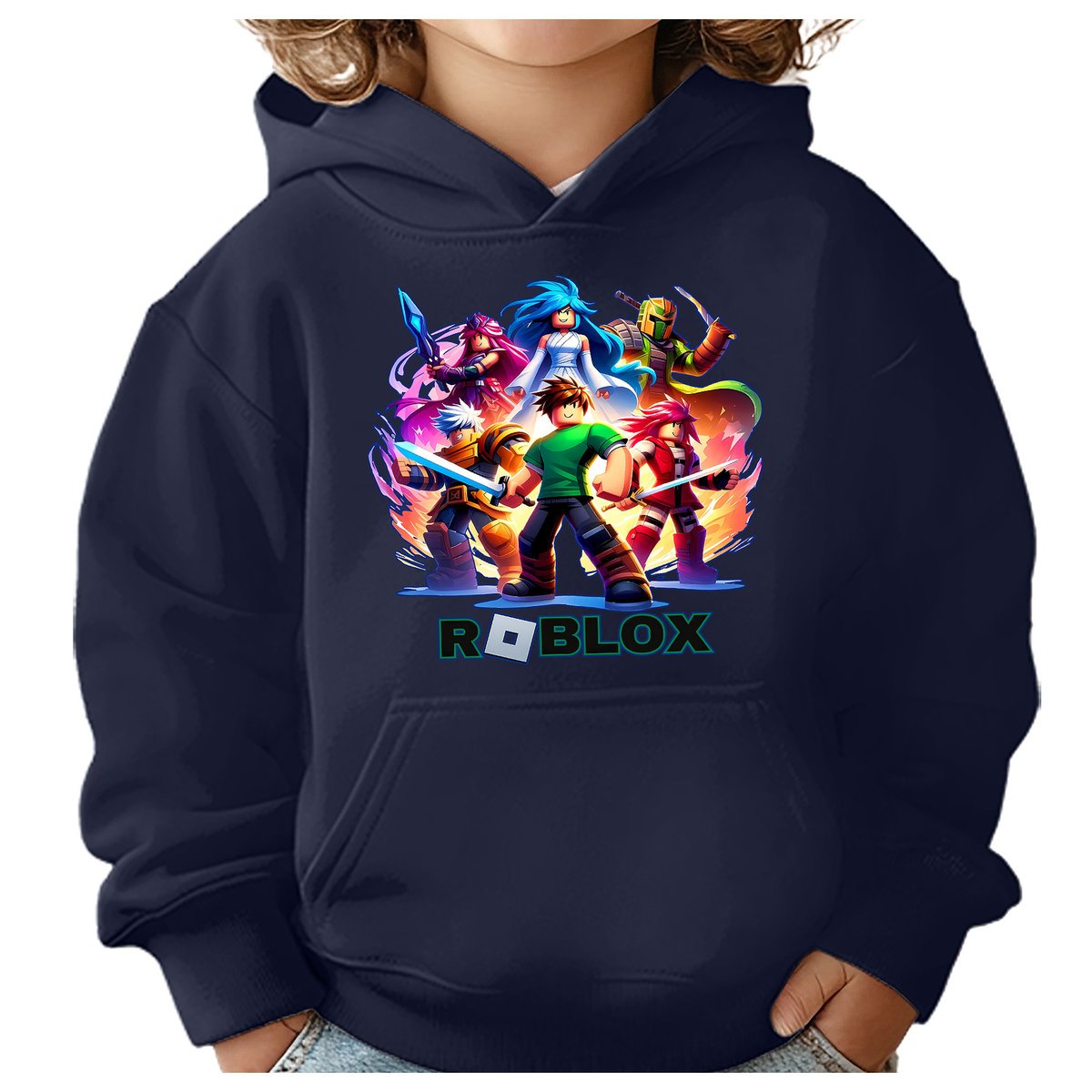 BLUZA DZIECIĘCA Z KAPTUREM ROBLOX 122-128 DLA DZIECKA PREZENT