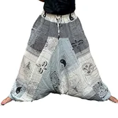 Spodnie męskie - Spodnie Do Jogi – Alladynki Szare - miniaturka - grafika 1