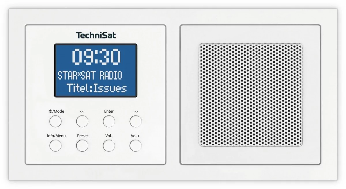 TechniSat DigitRadio Up 1 Biały pod tynk-montażu-radio DAB 0001/3900