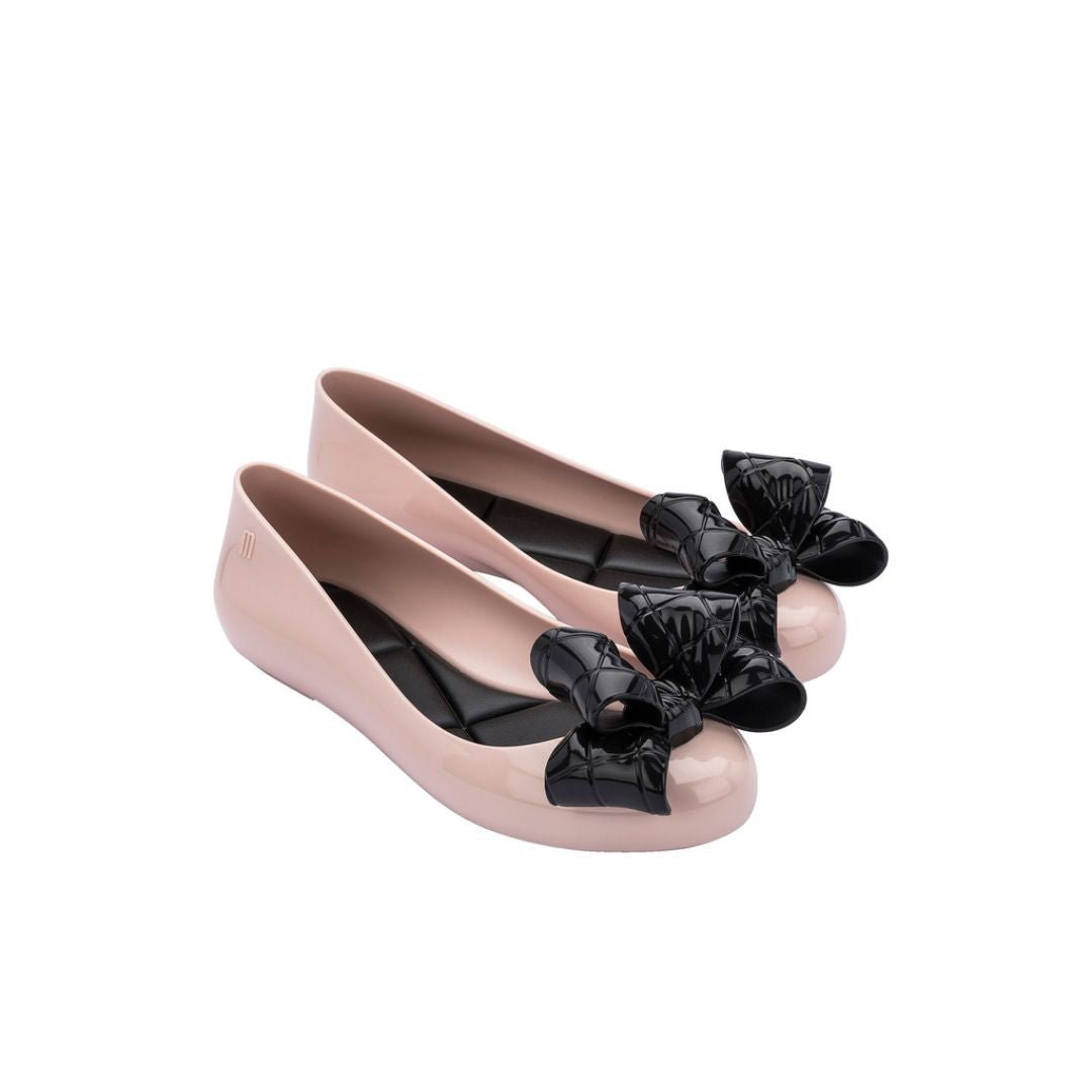 Melissa Sweet Love IV Ad Pink Black Baleriny Damskie Z Kokardką Różowe 38