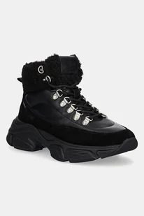 Love Moschino botki kolor czarny na płaskim obcasie JA15356G0NIAM00A - Botki damskie - miniaturka - grafika 1