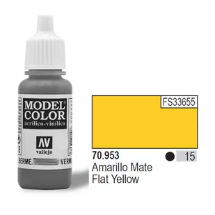 VALLEJO Farba Nr15 Flat Yellow Matt 17mlMatt - Akcesoria i części modelarskie - miniaturka - grafika 1