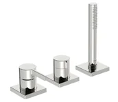 Baterie wannowe i prysznicowe - Hansa Loft - 3-otworowa bateria na brzegu wanny, chrom 57799483 - miniaturka - grafika 1