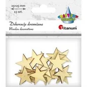 Decoupage - Titanum Drewniane gwiazdki 15 szt. - miniaturka - grafika 1