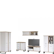 Inne meble do salonu - Zestaw Mebli do Salonu 1 Cross MebloCross Dąb Artisan / Biały Mat - miniaturka - grafika 1