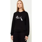 Swetry damskie - Karl Lagerfeld Sweter ikon signature Regular Fit - miniaturka - grafika 1