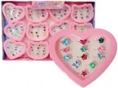 Zabawy w naśladowanie dorosłych - Zestaw 12 pierścionków z dżetem Mix - zabawka - miniaturka - grafika 1