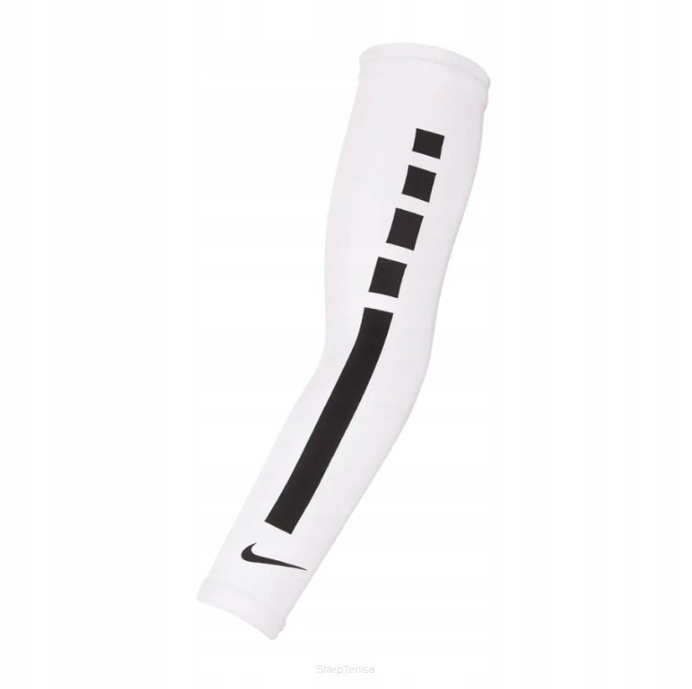 Rękaw tenisowy Nike Dri-Fit UV Sleeves biało-czarny S/M
