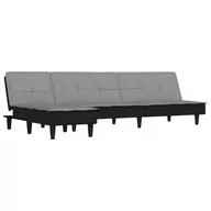 Narożniki - Sofa rozkładana L, jasnoszara, 255x140x70 cm, tkan - miniaturka - grafika 1