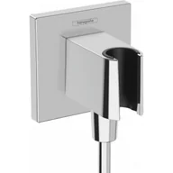 Akcesoria do armatury i ceramiki - HANSGROHE 26889000 FixFit E przyłącze węża z uchwytem prysznicowym, chrom - miniaturka - grafika 1