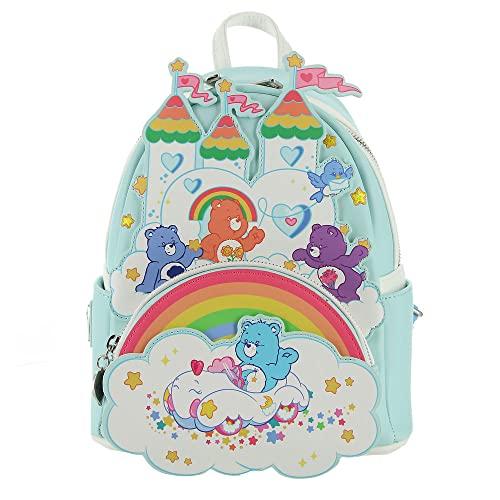 Loungefly Care Bears Care-A-Lot Castle Mini plecak, Multi, Jeden rozmiar, Troskliwe niedźwiedzie Care-a-lot Zamek Mini plecak